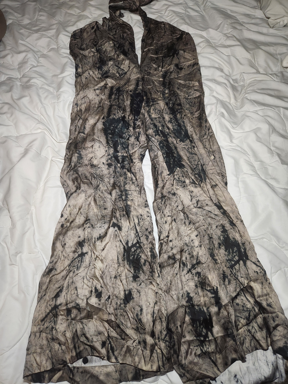 Zara Abstract Print Wide Leg Pareo Pants Size M NWT - Picture 5 of 9